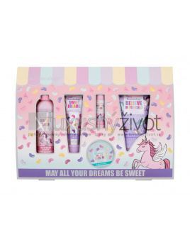 Baylis & Harding Beauticology May All Your Dreams Be Sweet, sprchovací krém Make A Wish 60 ml + krém na ruky Sweet Dreams 30 ml + sprchovací gél Believe In Yourself 50 ml + balzam na pery You Are Magic 5 g + kúpeľová soľ You Are Awesome 70 g