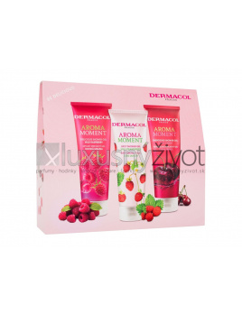 Dermacol Aroma Moment Be Delicious, sprchovací gél Wild Raspberry 250 ml + sprchovací gél Wild Strawberries 250 ml + sprchovací gél Black Cherry 250 ml