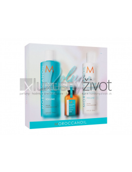 Moroccanoil Volume, šampón Extra Volume Shampoo 250 ml + kondicionér Extra Volume Conditioner 250 ml + olej na vlasy Treatment Light 25 ml + telové mlieko Body Lotion 10 ml