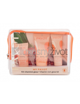 PAYOT My Payot Vitamin Rich Glow Kit, denný pleťový krém 30 ml + pleťový krém SPF 15 20 ml + nočná pleťová maska 15 ml + taštička