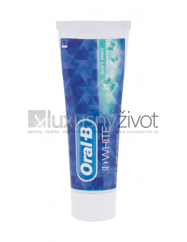 Oral-B 3D White, Zubná pasta 75, Soft Mint