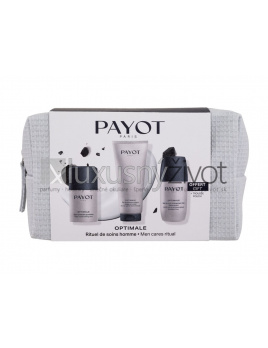 PAYOT Optimale Men Cares Ritual, pleťový gélový krém Optimale Daily Moisturising Care 50 ml + sprchovací gel Optimale Shower Gel For Face & Body 200 ml + antiperspirant Optimale 24HR Roll-On Antiperspirant 75 ml + kozmetická taštička