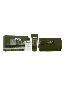 Jeep Adventure, sprchovací gél 200 ml + balzam po holení 100 ml + kozmetická taštička