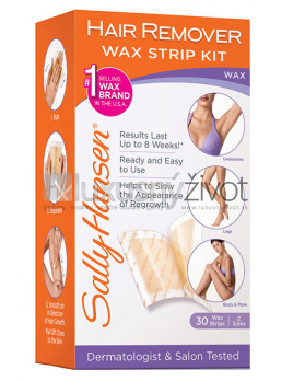 Sally Hansen Wax Hair Remover Wax Strip Kit For Body, Depilačný prípravok 30