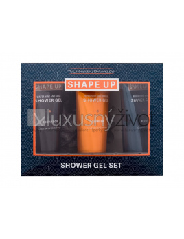 Xpel Shape Up Shower Gel Set, sprchovací gél Bergamot & Mint 100 ml + sprchovací gél Peppermint & Orange 100 ml + sprchovací gél Water Mint & Sage 100 ml + umývacia huba