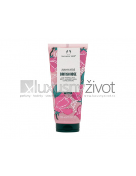 The Body Shop British Rose Shower Scrub, Telový peeling 200