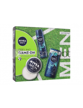 Nivea Men Feeling Game On, krém na tvár, telo a ruky Men Creme 150 ml + antiperspirant Men Ultra Charge 150 ml + sprchovací gél Men Ultra Charge 250 ml