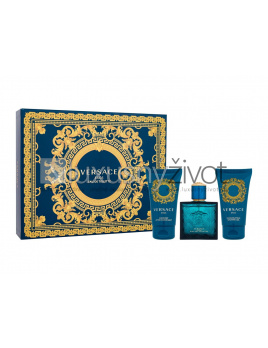 Versace Eros, toaletná voda 50 ml + sprchovací gél 50 ml + balzam po holení 50 ml