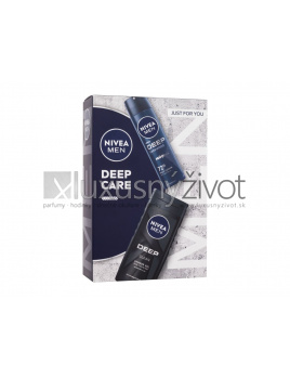 Nivea Men Deep Care, antiperspirant Men Deep Darkwood 150 ml + sprchovací gél Men Deep Clean 250 ml