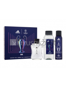 Adidas UEFA Champions League Goal, toaletná voda 100 ml + sprchovací gél 250 ml + dezodorant 150 ml