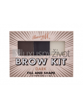 Barry M Brow Kit Dark, Set a paletka na obočie 4,5