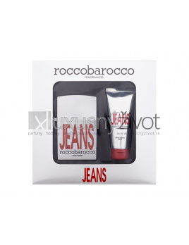 Roccobarocco Jeans, toaletná voda 75 ml + balzam po holení 100 ml