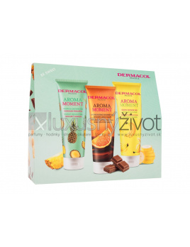 Dermacol Aroma Moment Be Sweet, sprchovací gél Hawaiian Pineapple 250 ml + sprchovací gél Belgian Chocolate 250 ml + sprchovací gél Bahamas Banana 250 ml