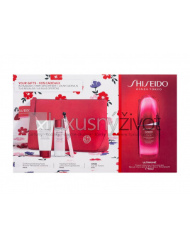 Shiseido Ultimune Power Infusing Concentrate, pleťové sérum Ultimune Power Infusing Concentrate 50 ml + čistiaca pena Clarifying Cleansing Foam 30 ml + pleťová voda Treatment Softener 30 ml + parfumovaná voda 4 ml + kozmetická taštička