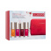 Clarins Lip Comfort Oil Radiant Lips Collection, olej na pery Lip Comfort Oil 7 ml 01 Honey + olej na pery Lip Comfort Oil 7 ml 02 Raspberry + olej na pery Lip Comfort Oil 7 ml 03 Cherry + olej na pery Lip Comfort Oil 7 ml 04 Pitaya + kozmetická taštička