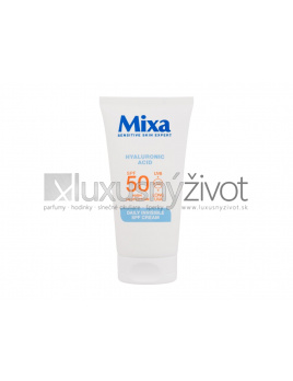 Mixa Hyaluronic Acid Daily Invisible SPF Cream, Denný pleťový krém 50, SPF50