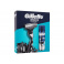 Gillette Mach3 Charcoal, holiaci strojček Mach3 Charcoal 1 ks + gél na holenie Series Shave Gel Cleansing With Charcoal 200 ml