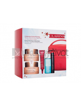 Clarins Extra-Firming Collection, denný pleťový krém Extra-Firming Jour 50 ml + nočný pleťový krém Extra-Firming Nuit 50 ml + očný krém Total Eye Lift 7 ml + odličovač očí Instant Eye Make-Up Remover 30 ml + špirála Wonder Perfect Mascara 4D 3 ml 01 Perfe