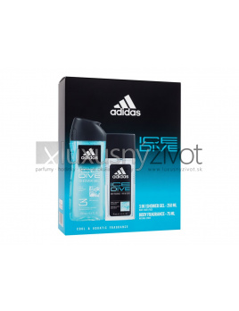 Adidas Ice Dive, dezodorant 75 ml + sprchovací gél 250 ml