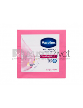 Vaseline Healthy Plus Bar Soap Healthy Bright, Tuhé mydlo 3x75