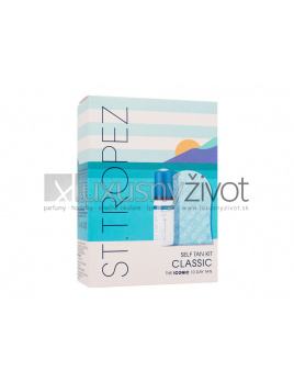 St.Tropez Self Tan Classic Kit, samoopaľovacia pena Self Tan Classic Bronzing Mousse 50 ml + rukavice na aplikáciu samoopaľovacích prípravkov 1 ks