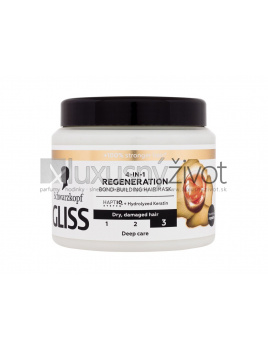 Schwarzkopf Gliss Regeneration, Maska na vlasy 400, 4-in-1 Hair Mask