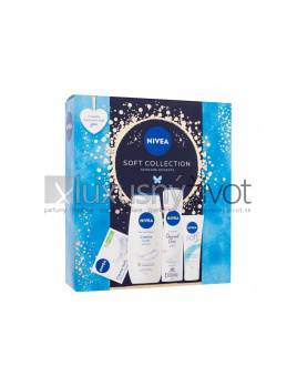 Nivea Soft Collection, krém Soft 75 ml + sprchovací gél Creme Soft 250 ml + antiperspirant Original Care 150 ml + tuhé mydlo Creme Soft 100 g