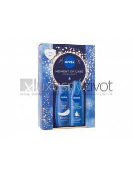 Nivea Moment Of Care, sprchovací gél Creme Care 250 ml + telové mlieko Rich Nourishing 250 ml